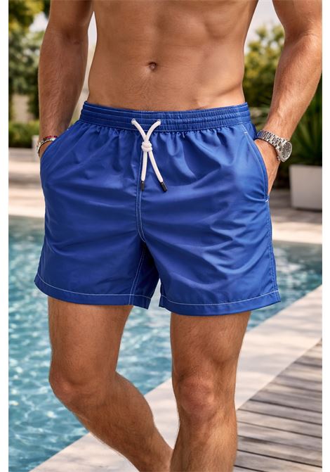 Barba Napoli costume da bagno corto blu con coulisse bianca BARBA | Costume | 00013 536120089 89